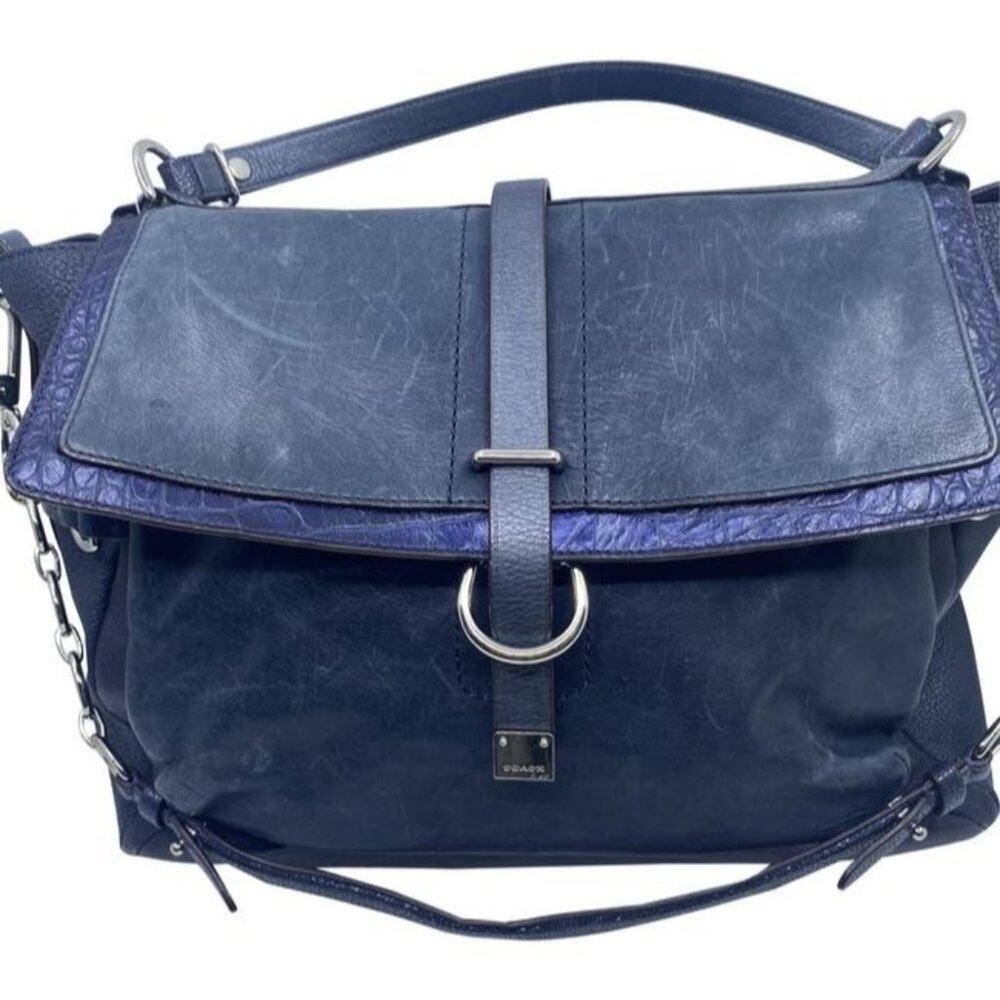 Coach Pinnacle Eva Satchelshoulder Limited Edition Satchel Blackblue Lea…